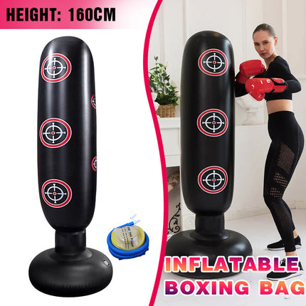 Free Standing Boxing Punching Bag - Boxing Stand Dummy Target Fitness Kick MMA