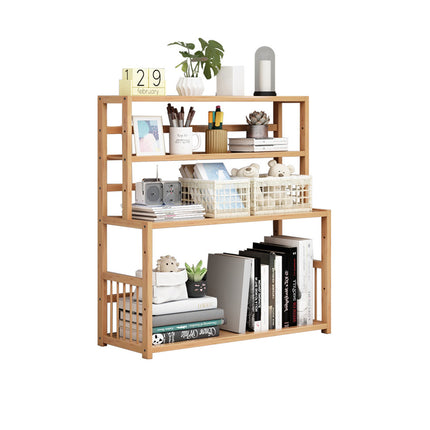Bamboo Desktop Bookshelf Organiser 60x23x66cm