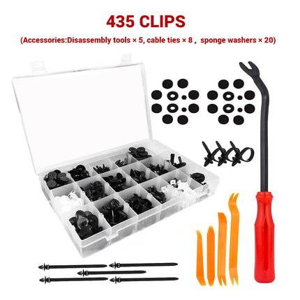435PCS Car Buckle Set for Auto Body Trim Bumper Fender Panel Replacement Repair