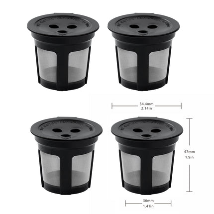 4PCS 3 Hole K-Cup Coffee Capsule Coffee Maker Reusable Filter For Keurig Brewers