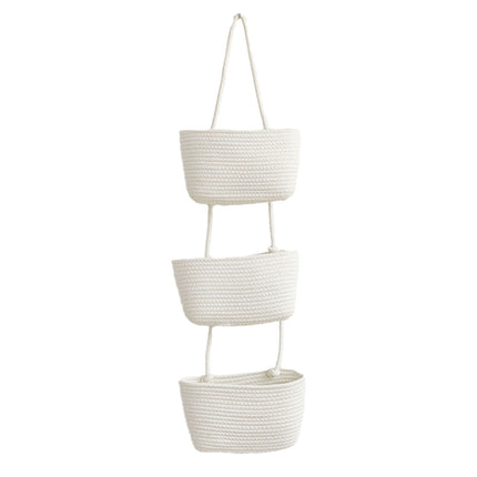 3 Layer Wall Mounted Storage Basket Hanging Organizer Rack for Household Items