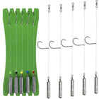 5 Pack Fishing Drop Hook Lead Sinker Bait Rig Board Tackle Accessories Set