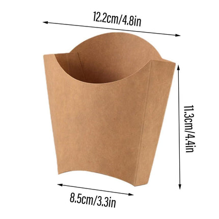 100pcs Kraft Paper Popcorn Box Folding Baking Box Party Snack Treat Container