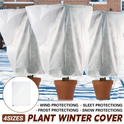 4 Sizes Winter Frost-Proof Non-Woven Plant Cover Reusable Windproof Breathable