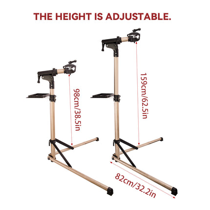 Foldable Aluminium Bike Repair Stand Champagne Gold