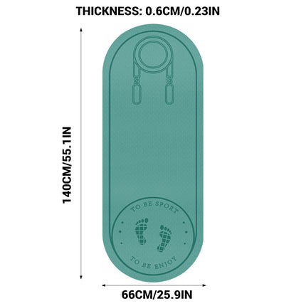 Soundproof Shock Absorbing Jump Rope Mat Non Slip TPE Material for Home Gym