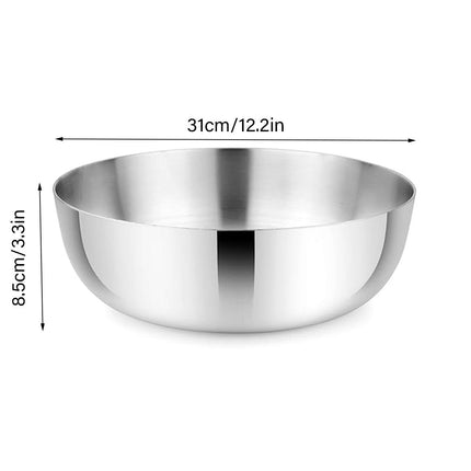 Stainless Steel Kitchen Kneading Bowl Durable Household Baking Cooking Basin