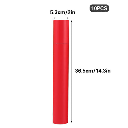 10PCS Gift Wrap Paper Tubes 5.3x36.5cm Red for Arts Crafts Scrapbooking Storage