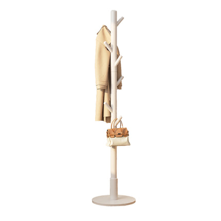 Floor Coat Rack with 8 Hooks Space Saving Standing Clothes Hanger Organiser