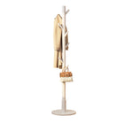 Floor Coat Rack with 8 Hooks Space Saving Standing Clothes Hanger Organiser