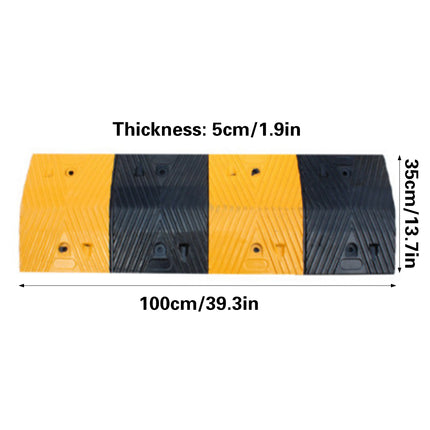 Rubber Speed Bump Car Parking Speed Bumper Heavy Duty Wear-Resistance Durable