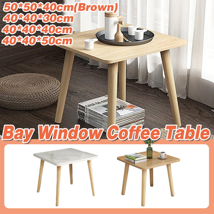 Simple Bay Small Sitting Table Mini Round Coffee Table Short Table for Window