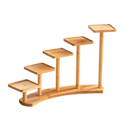 Bamboo Indoor Desktop Flower Stand for Living Room Office MultiTier Plant Holder