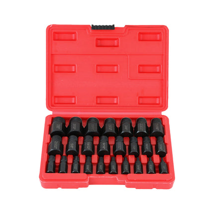 Screw Extractor Set 25pc Multi-Spline Damaged Bolt Stud Remover CR-MO Steel