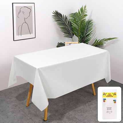 10pcs PEVA Rectangle Tablecloths Solid Colour Waterproof Party Table Covers