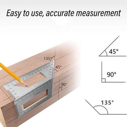 Right Angle Ruler Multifunctional Carpentry Tool Scribing Ruler Combination Tool