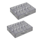 2PCS Shoe Organizer Under Bed Wardrobe Storage Box Zipper Cover Bag Durable