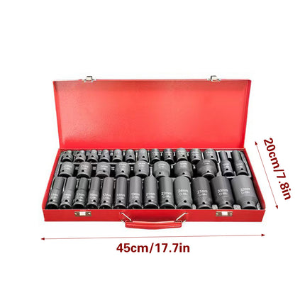 35pc Air Impact Socket Set Heavy Duty Mechanic Deep Socket Tool Kit