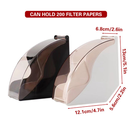 Fan Shaped Coffee Filter Storage Dustproof Box Easy To Access For Cafe Kitchen
