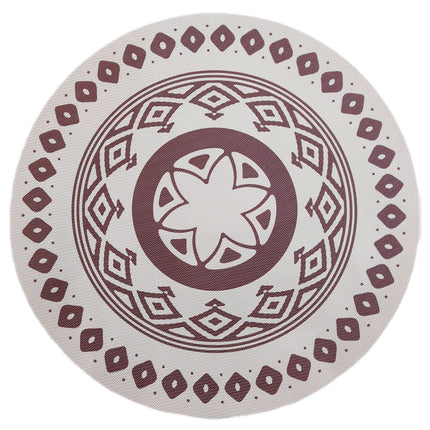 4PCS Bohemian Placemats Round Printed Table Mat Easy Clean Heat Resistant Dining