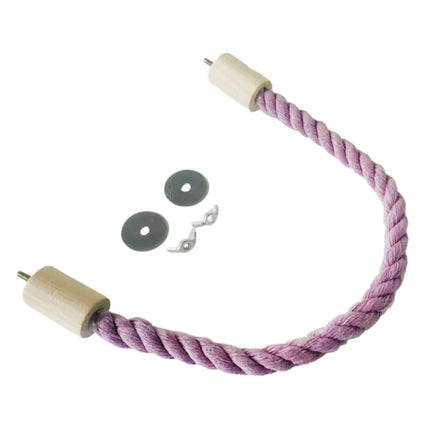Bendable Cotton Rope Parrot Perch Bird Climbing Stand Toy Purple 3 Sizes