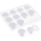 Transparent Round Gemstone Display Box Organizer Case with Lid Storage Packaging