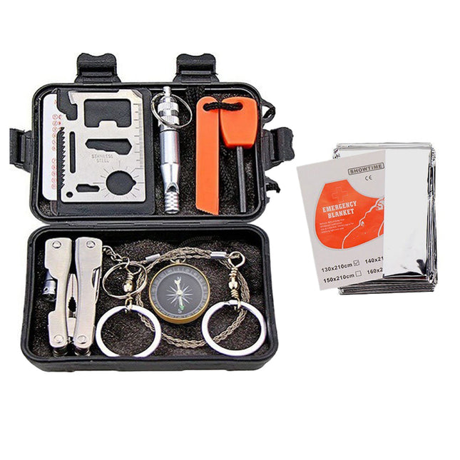Outdoor Emergency Survival Equipment Set for Hiking Camping Disaster Prep Use