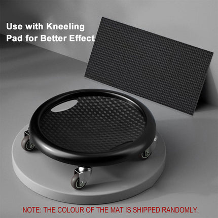 Quiet Abdominal Exercise Plate with Castor Non Slip Surface Home Gym Fitness