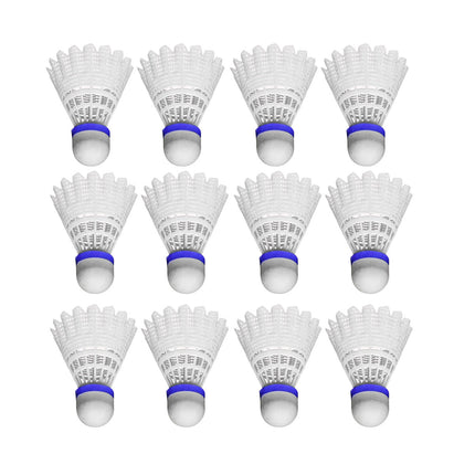 12PCS Badminton Training Set Durable Feather Shuttlecocks for Sports Practice