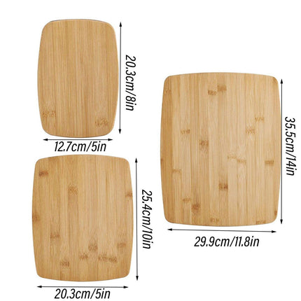 3pcs Multi-Size Chopping Board Set Kitchen Cutting Board Food Prep Boards