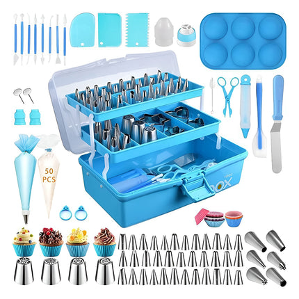 236PCS Cake Decorating Tools Supplies Kit Piping Bags And Tips Set Baking Supply
