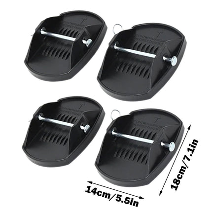 RV Support Brackets 4pcs Universal Stabiliser Pads Anti Sinking Feet For Trailer