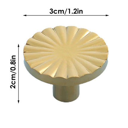 Sunflower Cabinet Handle Single Hole Gold Drawer Pull for Wardrobe Closet Door