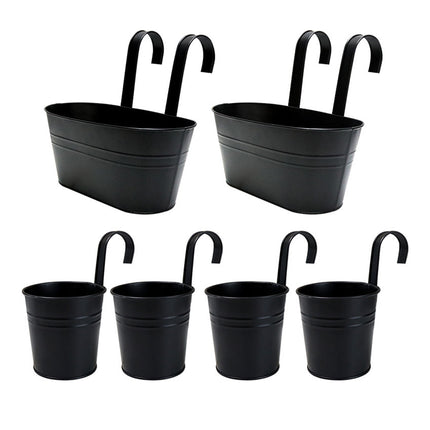 Hanging Planters for Indoor Outdoor Double Hook Wall Bracket Flower Pots Metal