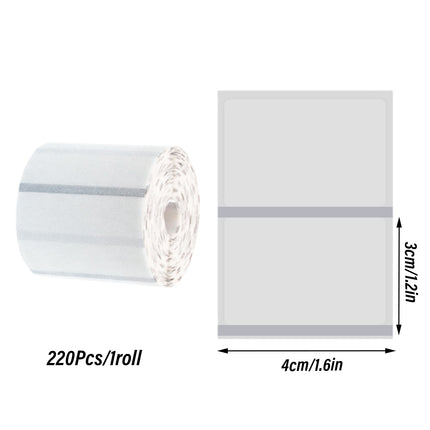 Transparent Thermal Label Printer Paper Roll Self Adhesive 220pcs Per Roll