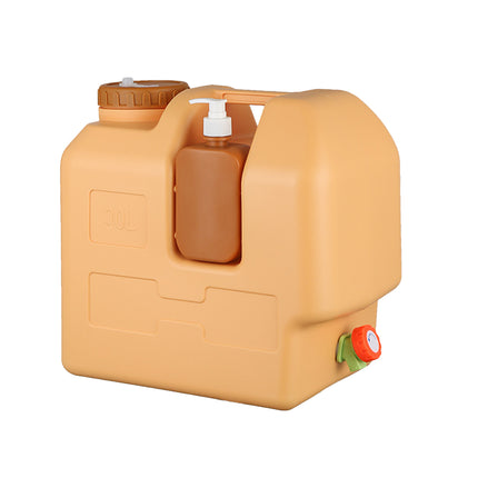 30L Camping Water Storage Tank with Soap Dispenser Leak Proof Easy to Carry
