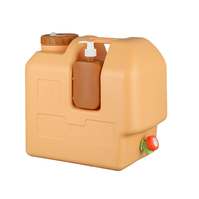 30L Camping Water Storage Tank with Soap Dispenser Leak Proof Easy to Carry