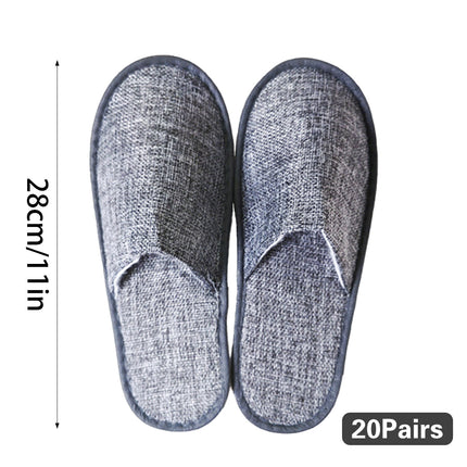 20 Pairs Disposable Portable Slippers Comfortable Anti-Slip Hotel Travel Backup
