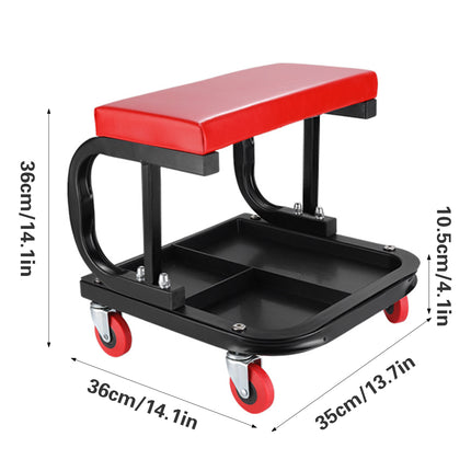Multifunctional Movable Car Repair Stool 360° Swivel Wheels for Garage Workshop