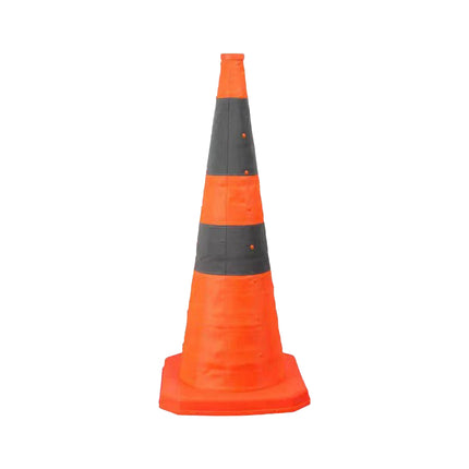 Retractable Warning Cone 70cm Reflective Hazard Cone For Barrier Caution Zone Use
