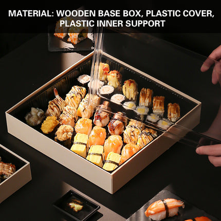 20 PCS Disposable Sushi Bento Lunch Boxes Takeaway Containers Food Grade Storage