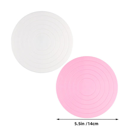 Mini Cake Turntable 14cm Manually Rotating Stand for Cake Decorating Baking Use