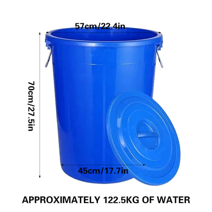 Large Round Plastic Utility Bucket with Lid Heavy Duty Garden Cleaning