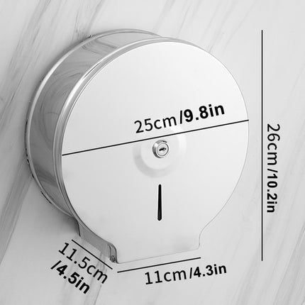 Stainless Steel Toilet Paper Box Large Roll Dispenser Waterproof Tissue Holder