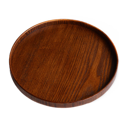Round Wooden Serving Tray 4 Sizes Living Room Kitchen Dining Table Serving Tray