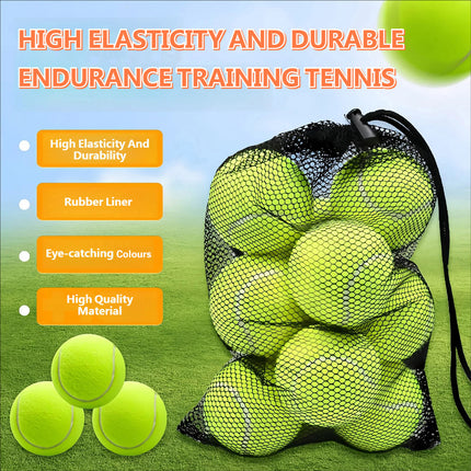 15Pcs High Elasticity Durable Training Tennis Balls Pressureless All Court Balls