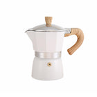 Portable Coffee Maker Wood Grain Handle Outdoor Manual Espresso Machine Camping