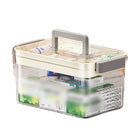 Large Capacity Medicine Storage Box First Aid Organiser Multi Layers Transparent