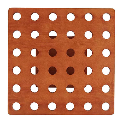 Wooden Square Ice Cream Shelf with Holes Storage Display Rack Wooden Wall Shelf