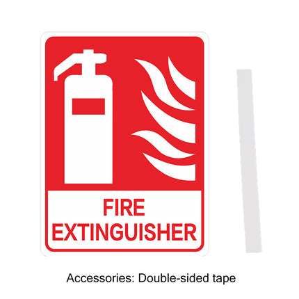 2PCS Fire Extinguisher PVC Sign Warning Safety Notice Building Warehouse Office